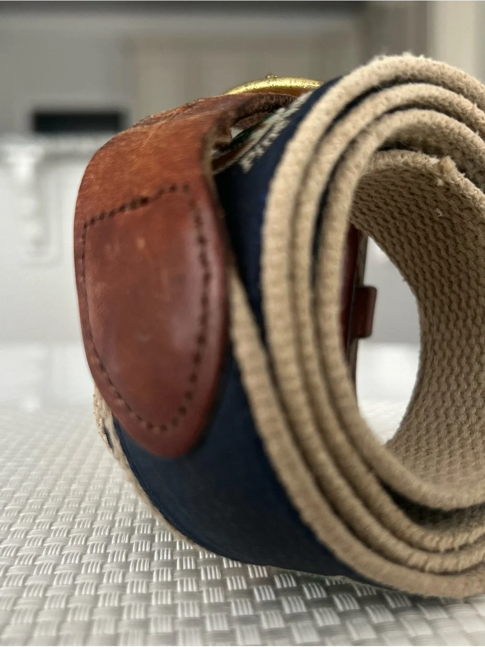 Pine Valley Golf Club Essex Embroidered Ribbon Belt Mens 44